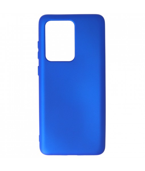 Husa Samsung Galaxy Note 20 Ultra, SIlicon Catifelat cu interior Microfibra, Albastru Electric